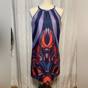 Banana Republic sz 6 purple 60s mod style dress